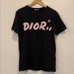 Dior x Kaws bee black color t shirt tee unisex